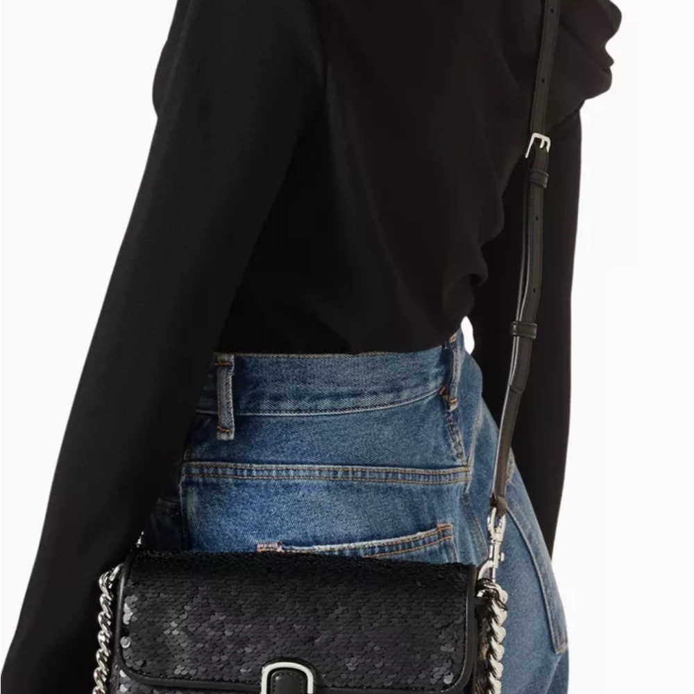 MARC JACOBS The Small J Marc Shoulder Bag in Sequins - Picture 2 of 8